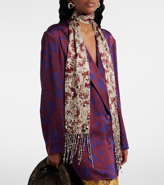 Foulard in seta con frange | Dries Van Noten