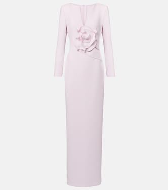 Floral-appliqué gathered gown  | Roland Mouret