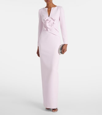 Floral-appliqué gathered gown  | Roland Mouret