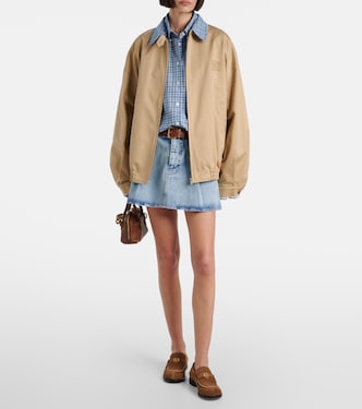 Minigonna di jeans a pieghe | Frame