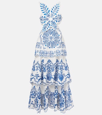 Besticktes Maxikleid aus Leinen | Farm Rio