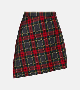Minifalda Infinity de lana virgen a cuadros | Vivienne Westwood