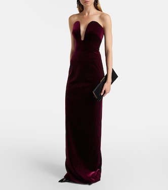 Vestido de fiesta de terciopelo | Monique Lhuillier