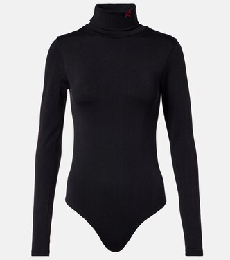 Turtleneck wool-blend jersey bodysuit | Perfect Moment