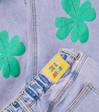 Lucky Clover appliqué wide-leg jeans | Jellymallow