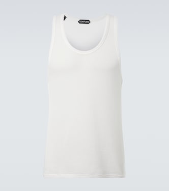 Semi-sheer cotton tank top | Tom Ford