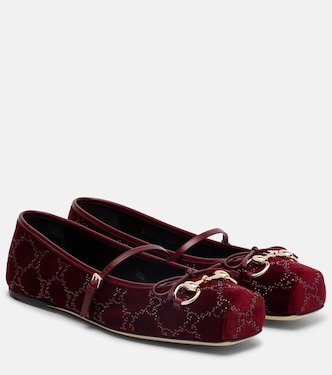 Ballerine Gucci Horsebit in velluto | Gucci