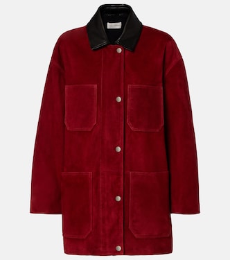 Giacca Barn in suede con finiture in pelle | Nour Hammour