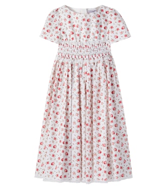 Vestido de popelín de algodón floral | Dolce&Gabbana Kids