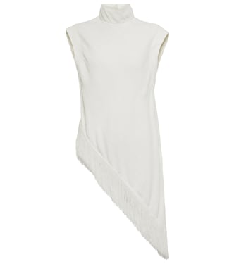Fringe-trimmed crêpe top | Proenza Schouler