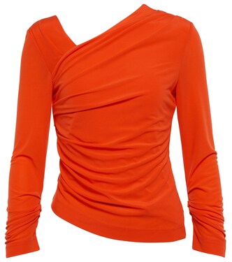 Top de punto fino fruncido | Helmut Lang