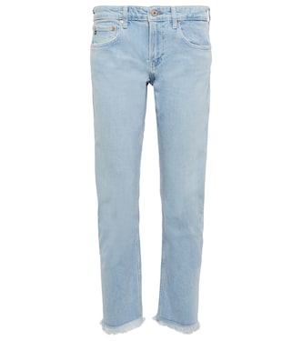 Girlfriend mid-rise cropped jeans | AG Jeans