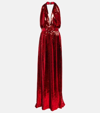 Halterneck sequined corsage gown | Rodarte