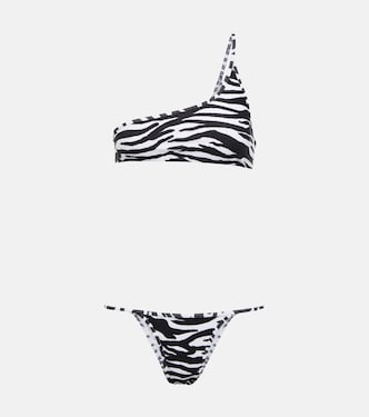 Printed one-shoulder bikini | The Attico