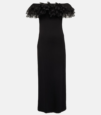 Off-shoulder ruffle-trimmed maxi dress | Giambattista Valli