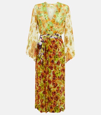 Floral georgette wrap dress | Dries Van Noten