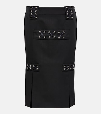 Embellished low-rise midi skirt | Alessandra Rich