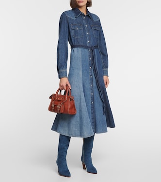 Abito midi di jeans patchwork | Chloé