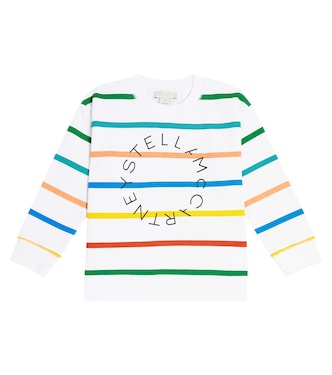 Felpa in jersey di cotone a righe | Stella McCartney Kids