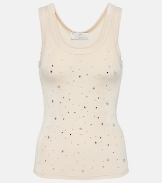 Beaded jersey tank top | Xu Zhi