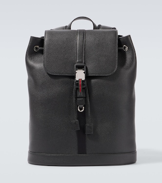 Mochila Large de piel con Web | Gucci