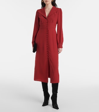 Abito midi in seta a pois | Alessandra Rich