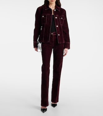 Pantaloni regular in velluto a vita media | Ferragamo