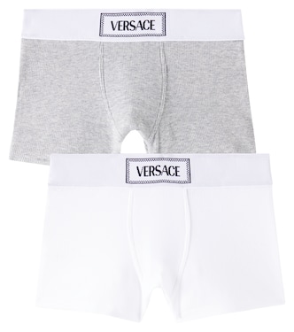 Set of 2 cotton-blend jersey boxer briefs | Versace Kids