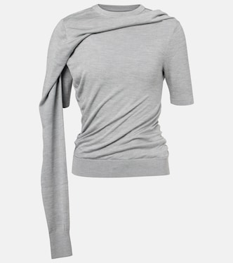 Draped silk jersey top | Acne Studios