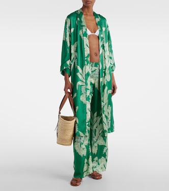 Weite Hose Cecile aus Satin | Poupette St Barth