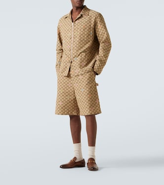Chaqueta de lona GG en mezcla de algodón | Gucci