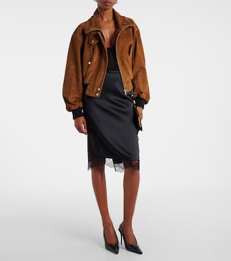 Briar suede bomber jacket | Nour Hammour