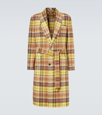 Checked cotton coat | Prada