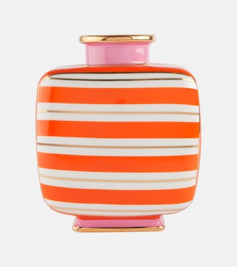 Portofino Square striped porcelain vase | Jonathan Adler