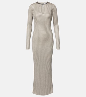 Robe longue Monoli en lamé | Brunello Cucinelli