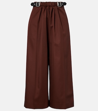 High-rise cotton and silk culottes | Loewe