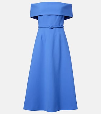Belted wool-blend midi dress | Carolina Herrera