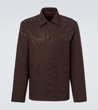 Veste GG en coton mélangé à ornements | Gucci