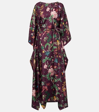 Square floral silk kaftan | La DoubleJ