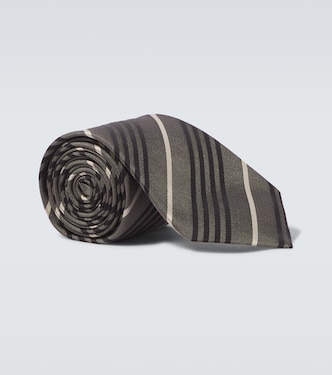 Striped silk tie | Saint Laurent