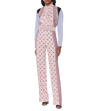 Printed high-rise crêpe pants | Prada