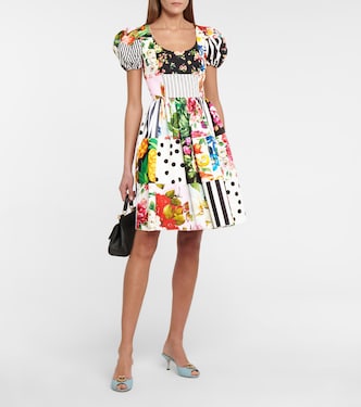 Bedrucktes Minikleid aus Baumwolle | Dolce&Gabbana