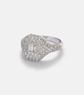 Bague pavée en or blanc 18 ct et diamants | Shay Jewelry