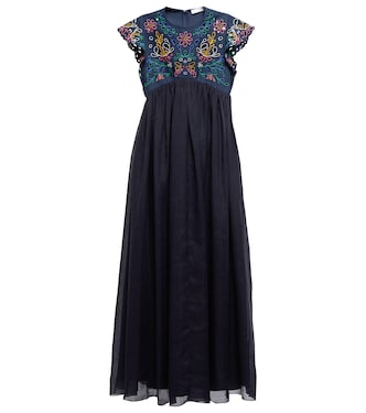Besticktes Maxikleid aus Baumwolle | Chloé