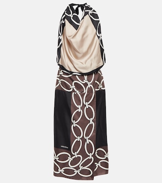 Printed silk midi dress | Valentino