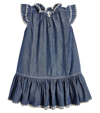 Besticktes Kleid Devi aus Denim | Zimmermann Kids