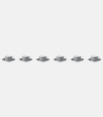 Architettura set of 6 teacups and saucers | Fornasetti