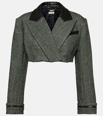 Clare cropped wool-blend blazer  | Simkhai