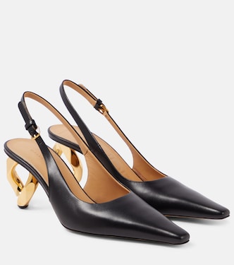 Chain Heel leather slingback pumps | JW Anderson