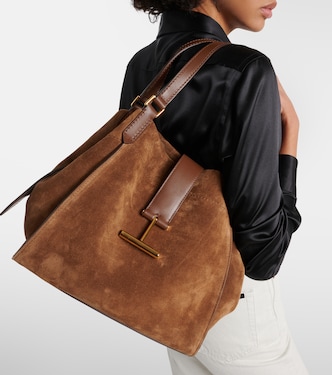 Borsa Tara Medium in suede e pelle | Tom Ford